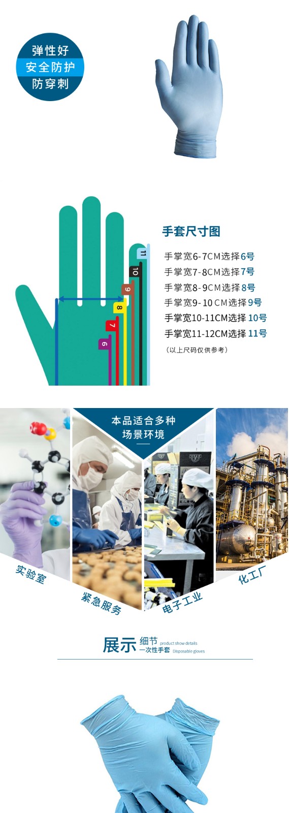 Ansell 安思尔 TouchNTuff 92670一次性丁腈防化手套S Ansell 安思尔 TouchNTuff 92670一次性丁腈防化手套S