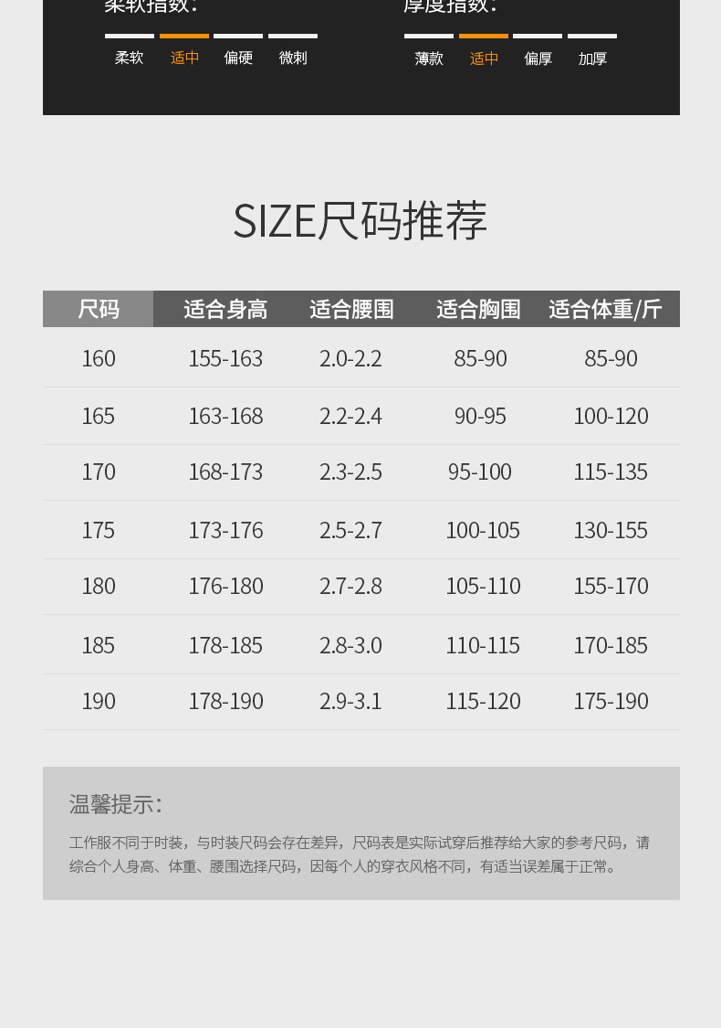 君御 牛仔布阻燃工作服-S（160）