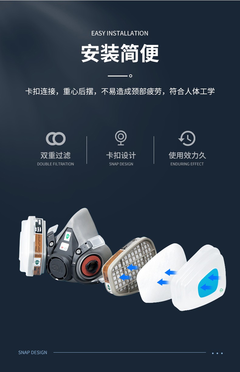 3M 6006CN 多用气体/ 蒸气滤毒盒 3M 6006CN 多用气体/ 蒸气滤毒盒
