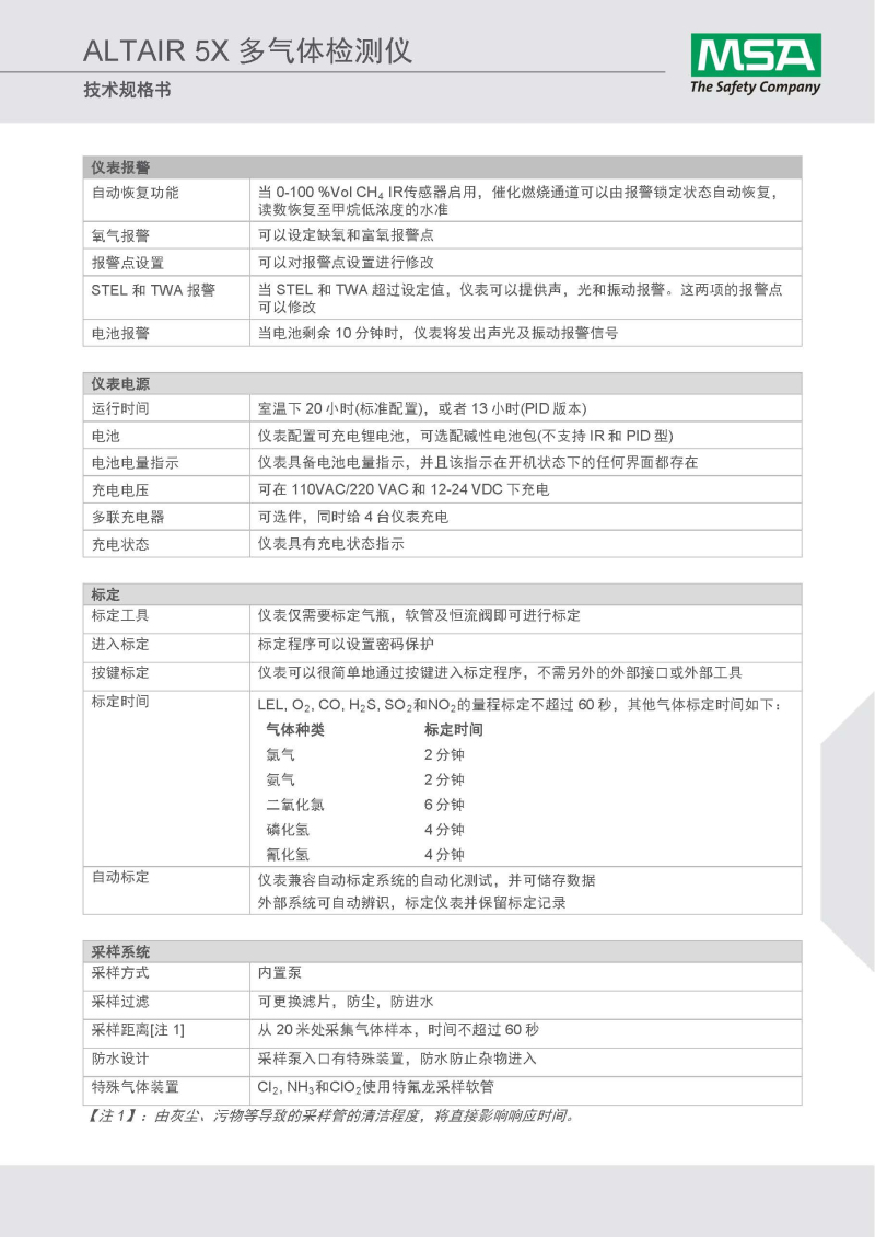 MSA/梅思安10125233天鹰5X多种气体检测仪 可燃气+氧气+一氧化碳+硫化氢 （LEL/O2/CO/H2S/泵/单色屏）