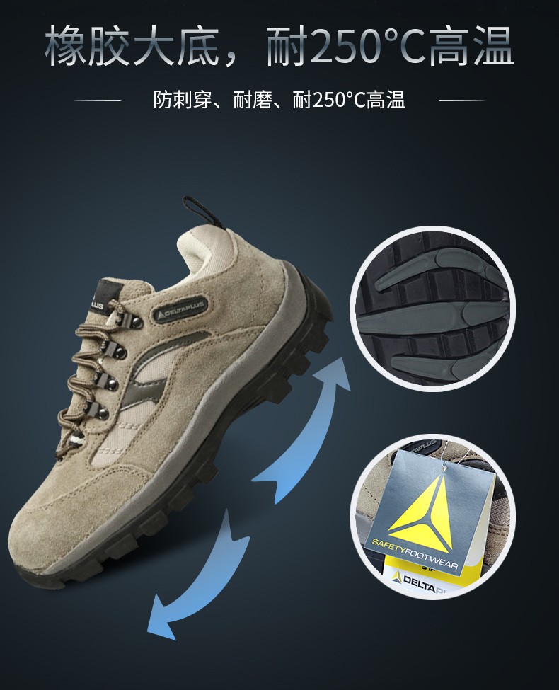 代尔塔 301305 PERTUIS S1P HRO 耐高温250℃安全鞋-36 代尔塔 301305 PERTUIS S1P HRO 耐高温250℃安全鞋-36