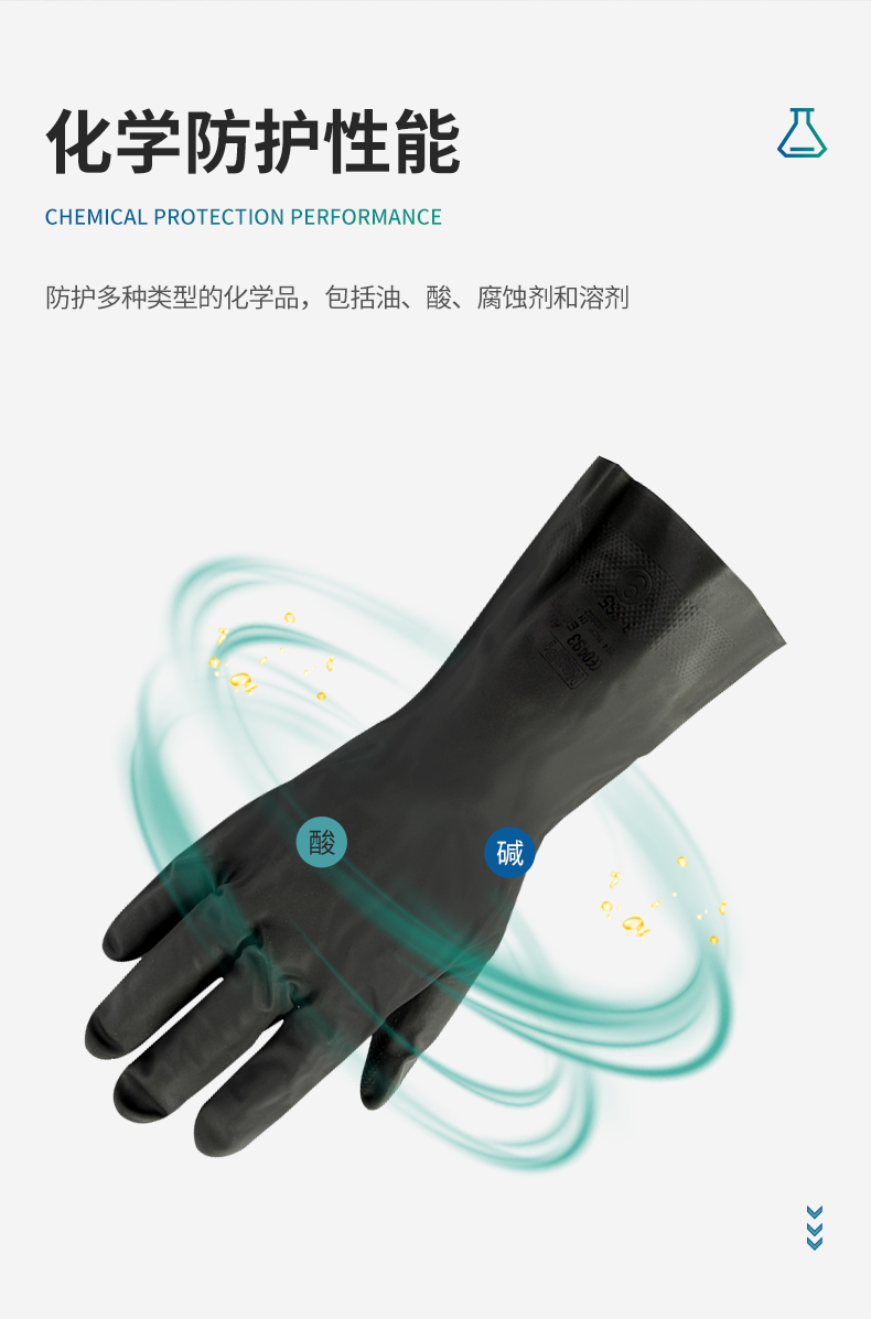 Ansell 安思尔 Neoprene 29865 氯丁橡胶手套8