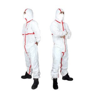3M 4565 white hooded red adhesive strip protective suit M
