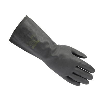 Honeywell 2095020-07 chloroprene rubber chemical resistant gloves, acid alkali resistant, non slip, black-7