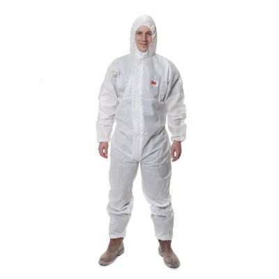 3M 4515 white hooded one-piece protective suit M